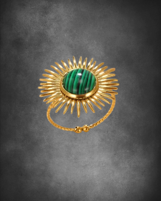 Emerald Sunburst Ring
